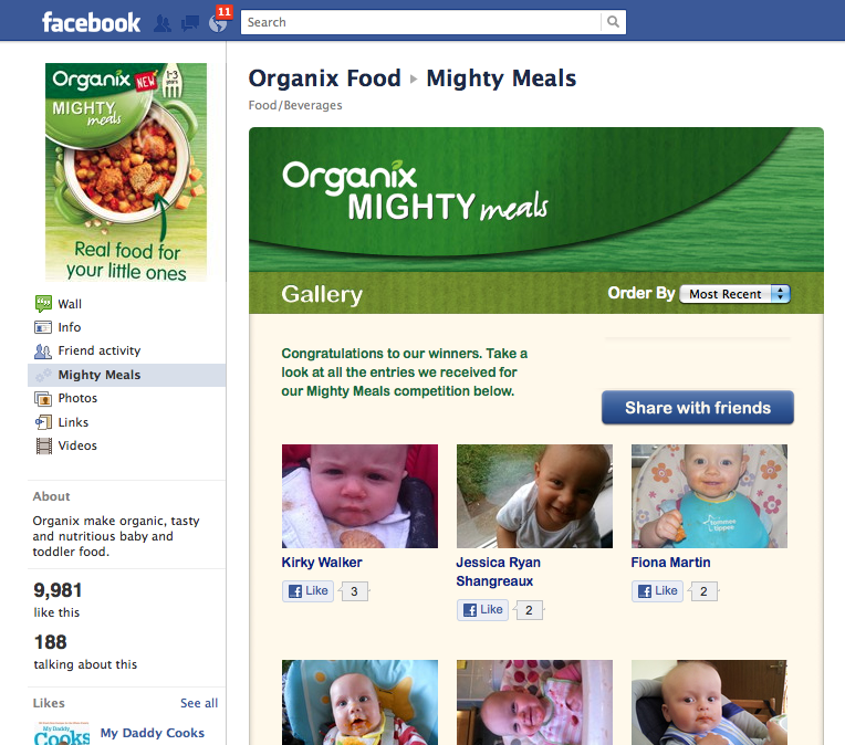 Organix Facebook comp